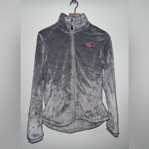 The North Face Cancer Awareness Jacket Women Size Medium Silver/Grey Polyester